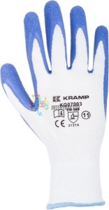 Rękawice robocze, białe, roz. 11/2XL Protect Kramp KG0700311