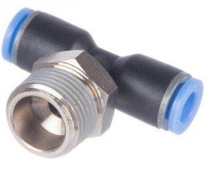 Trójnik wtykowy T, obrotowy, gwint zew. 3/8" 6 mm Kramp TCRMT638P