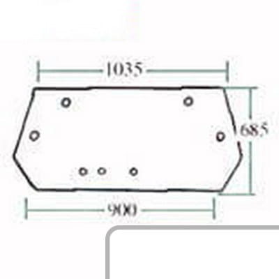 Szyba tylna 04340309 - Intertraktor