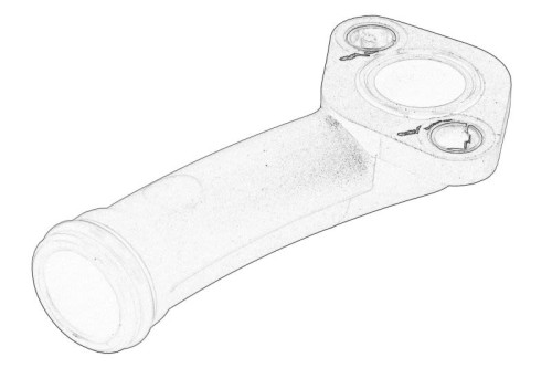 Kołnierz przewodu płynu chłodzącego 4133L048 - Intertraktor