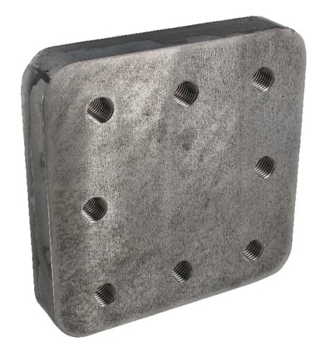 Płyta do wspawania, 110x100mm 8x M16 80000616 - Intertraktor
