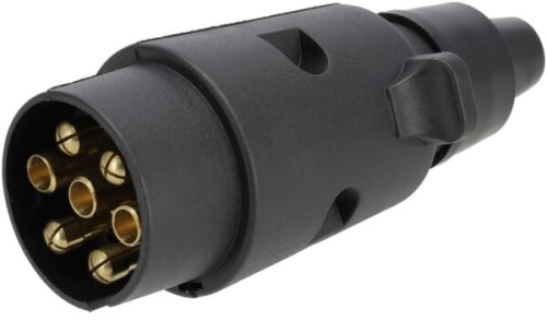 Wtyczka przyczepy 7-biegunowa z tworzywa sztucznego, 12V zaciski śrubowe (op. 10 szt.) TR00001KRPACK - Intertraktor