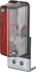 Lampa obrysowa 4W, prostokątna, 12/24V, czerwono/biała, przykręcana, 120x37x42 mm 2XS005020021