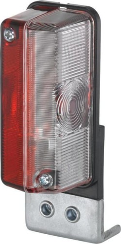 Lampa obrysowa 4W, prostokątna, 12/24V, czerwono/biała, przykręcana, 120x37x42 mm 2XS005020021 - Intertraktor