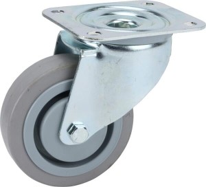 Koła skrętne z elastycznymi oponami gumowymi 3470UFP100P62