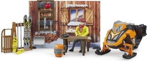 Domek górski że skuterem śnieżnym, figurką i akcesoriami U63102
