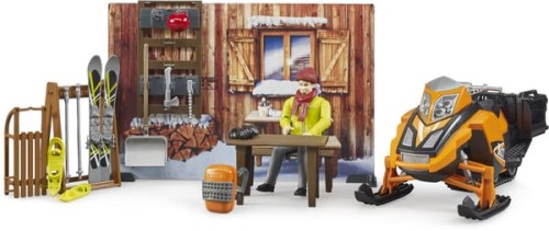 Domek górski że skuterem śnieżnym, figurką i akcesoriami U63102 - Intertraktor
