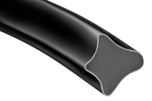 Uszczelka szyby, czarna guma PCW VLD1215