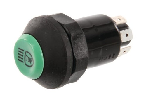 Przełącznik przyciskowy, lamp górnych kabinowych, okrągły, zielony 11165080PN - Intertraktor