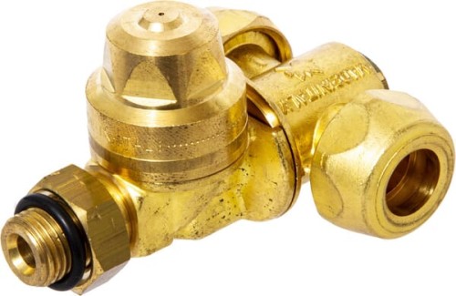 Uchwyt dyszy podwójny mosiądz 1/4" AG 7561710B - Intertraktor