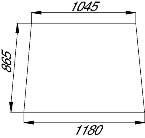 Szyba przednia 3582160M2N - Intertraktor