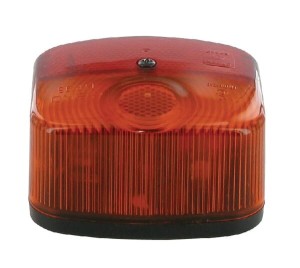 Lampa zespolona tylna, lewa kwadratowa 12V pomarańczowa/czerwona przykręcana z płaską wtyczką Geka BBS95L
