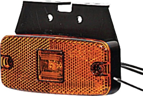 Lampa obrysowa LED, prostokątna, 12/24V z przewodem i uchwytem Kramp LA30127 - Intertraktor