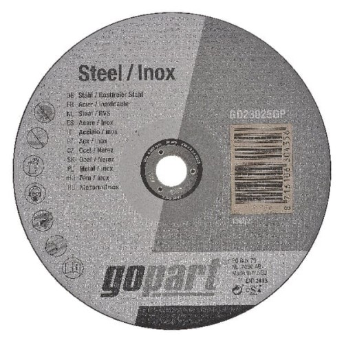 Tarcza do cięcia stal / inox gopart, płaska, 230 x 2,5 mm GD23025GP - Intertraktor