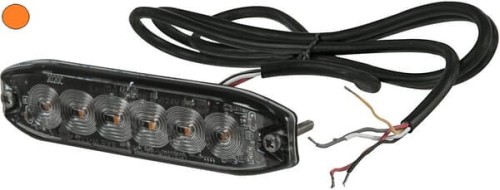 Lampa ostrzegawcza, bursztynowa, 6 LED LA20076 - Intertraktor