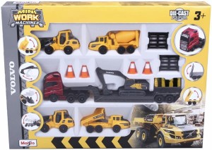 Zestaw do zabawy w plac budowy, miniatury maszyn Volvo FH16 MA12437