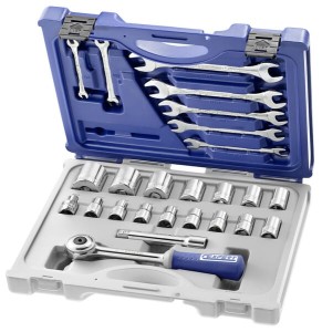Socket set 1/2" 25 pcs. E032937