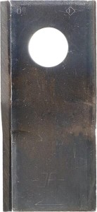 Nożyk kosiarki rotacyjnej prawy 106x49x4 mm otwór Ø 19 mm okrągły pasuje do Kongskilde JF/Stoll 8113800063