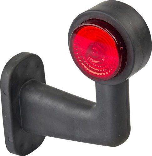 Lampa obrysowa LED, prawa, 12/24V czerwona/przezroczysta, przykręcana Waś 1400300294BCP - Intertraktor