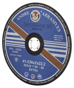 Tarcza do cięcia stali Andre, Extra płaska 230 x 2 x 22 1861165121
