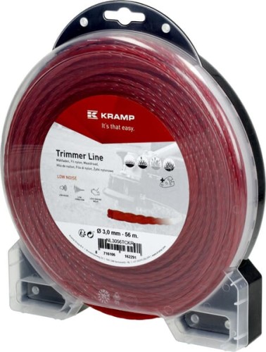 Żyłka tnąca Ø 3 mm 56 m skręcona cicha czerwona Kramp NL3056TCKR - Intertraktor
