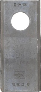 Nożyk kosiarki rotacyjnej lewy/prawy 105x47x3 mm otwór Ø 21 mm okrągły pasuje do Kverneland/Claas/PZ/Krone/Marangon/Massey Ferguson/Pöttinger/Taarup/Vicon 25 szt. VGCM120KR