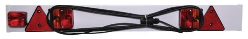 Zestaw lamp na belce, 1215mm z trójkątem odblaskowym i światłem przeciwmgielnym EU 12m LA91282EUGP - Intertraktor