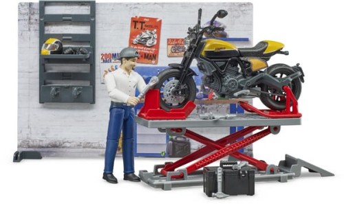 Warsztat naprawy motocykli z motocyklem Scrambler Ducati Full Throttle U62102 - Intertraktor