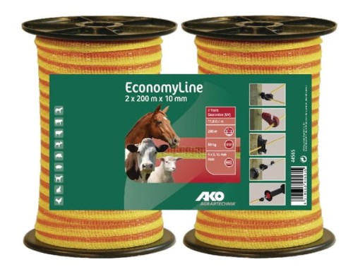 Taśma Economy Line dwupak, 10 mm 2 x 200 m AKO 44565 - Intertraktor