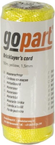 Sznurek murarski PP, 1.5 mm, żółty, 50 m 200030GP - Intertraktor