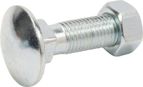 Śruba zamkowa DIN603 M16x80 mm z nakrętką, ocynk kl. 4.6 Kramp 6031680P025 - Intertraktor