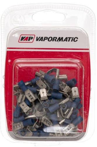 Końcówka przewodu płaska nasadkowa z rozdzielaczem, niebieska 1.5-2.5mm² 6.4x0.8 50 szt. Vapormatic VLC2416 - Intertraktor