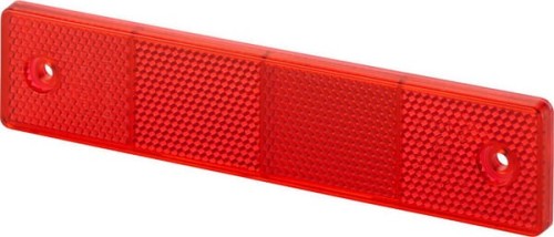 Odblask prostokątny z otworami, czerwony 8RA002023001 - Intertraktor