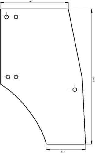 Szyba drzwi 0097701050 - Intertraktor