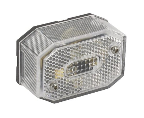 Lampa obrysowa prostokątna 12V biała przykręcana Aspöck 216512007 - Intertraktor