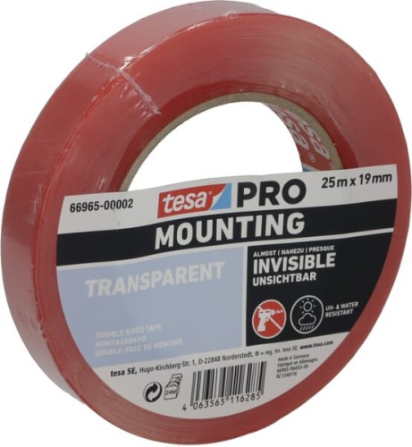 Taśma montażowa PRO przezroczysta 25 m x 19 mm T669650000200 - Intertraktor