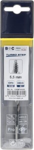 Wiertło 5.5 mm HSS-DIN338-G TURBO STEP 12020700550
