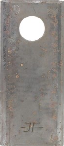 Nożyk kosiarki rotacyjnej lewy/prawy 114x48x4 mm otwór Ø 19 mm okrągły pasuje do Kongskilde JF/Stoll 8113800027