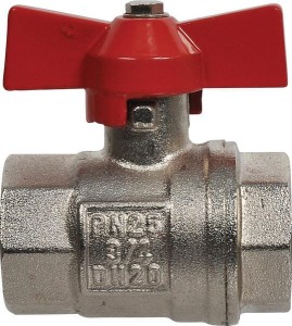Zawór kulowy MS skrzydełkowy gwint wew., 3/4" KS34FV