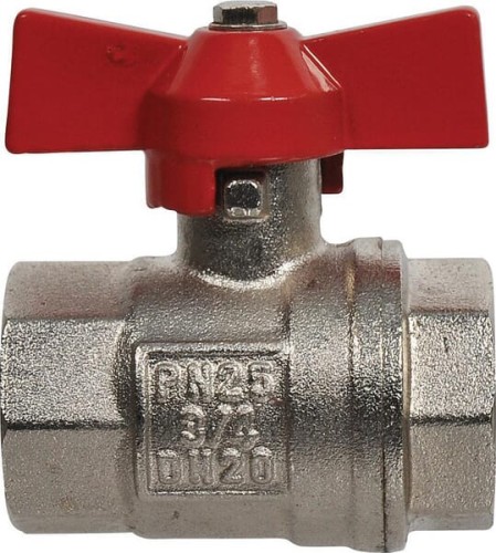 Zawór kulowy MS skrzydełkowy gwint wew., 3/4" KS34FV - Intertraktor