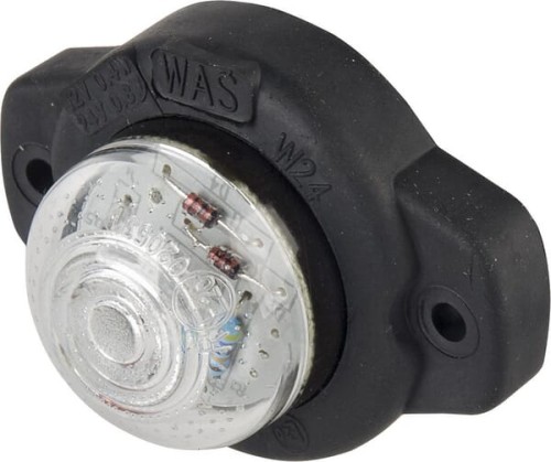 Lampa obrysowa LED, cytryna, 12/24V przezroczysta, przykręcana Waś 1400690310 - Intertraktor