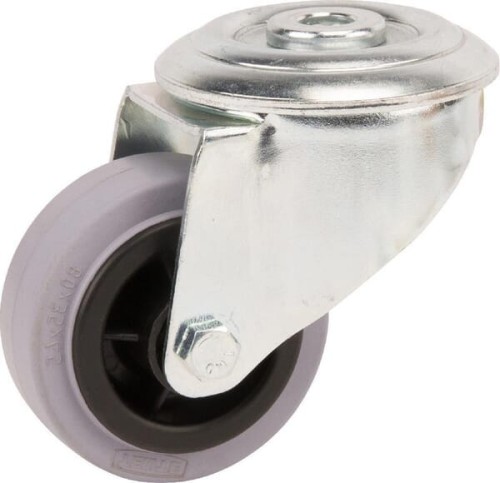 Koła skrętne z czarnymi oponami gumowymi 3470PIR080P3013 - Intertraktor