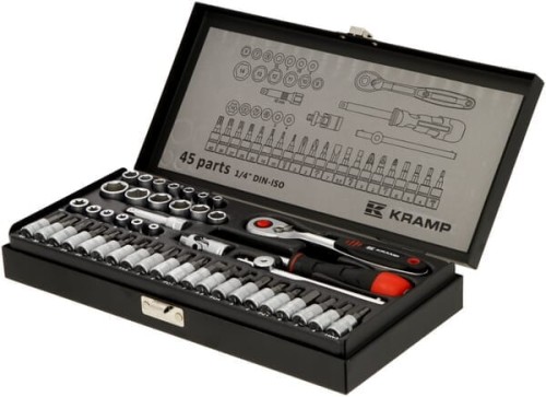 Zestaw kluczy nasadowych 1/4” 45 ele. 180445400KR - Intertraktor
