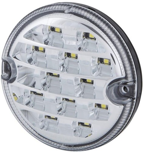 Lampa cofania LED, okrągła 10/30V przezroczysta przykręcana Ø 95 mm 17 LED Hella 2ZR357028041 - Intertraktor