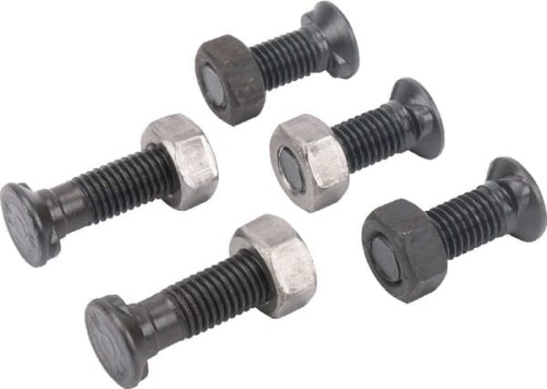 Zestaw śrub 3 szt. M12x35 mm podsadzenie owalne, 2 szt. M12x45 mm podsadzenie owalne + nakrętki TB40105 - Intertraktor