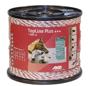 Plecionka TopLine Plus, biało/czerwona, 1000 m AKO 449120
