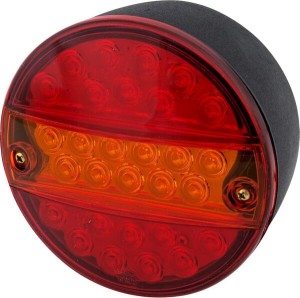 Lampa tylna zespolona LED, okrągła, Ø 142 mm 12/24V pomarańczowa/czerwona, przykręcana Waś 1400681220
