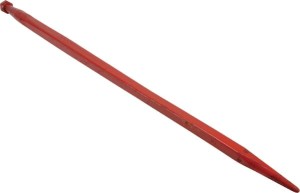 Ząb ładowacza, prosty, profil kwadratowy 45x1240 mm końcówka szpiczasta z nakrętką M30x2 czerwony Kverneland KK241162A