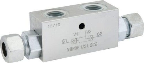 Zawór zwrotny sterowany bliźniaczy VBPDE-2, G1/2" - M22 x 1,5 15L C056V0135 - Intertraktor