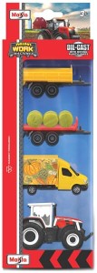 Zestaw miniatur maszyn rolniczych Massey Ferguson 4 szt. MA12563M